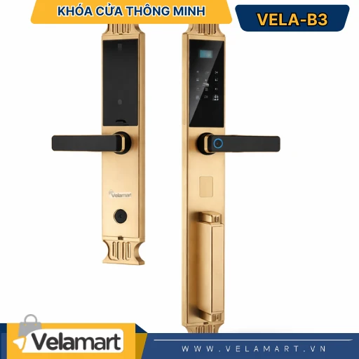 Khóa Cửa Thông Minh Vela-B3 – 5 Cách Mở Khóa, Công Nghệ Tuya, Bảo Mật Cao Cấp Cho Nhà Hiện Đại